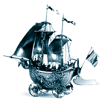 Silver model of a boat, Augsburg, 16th - 19th century